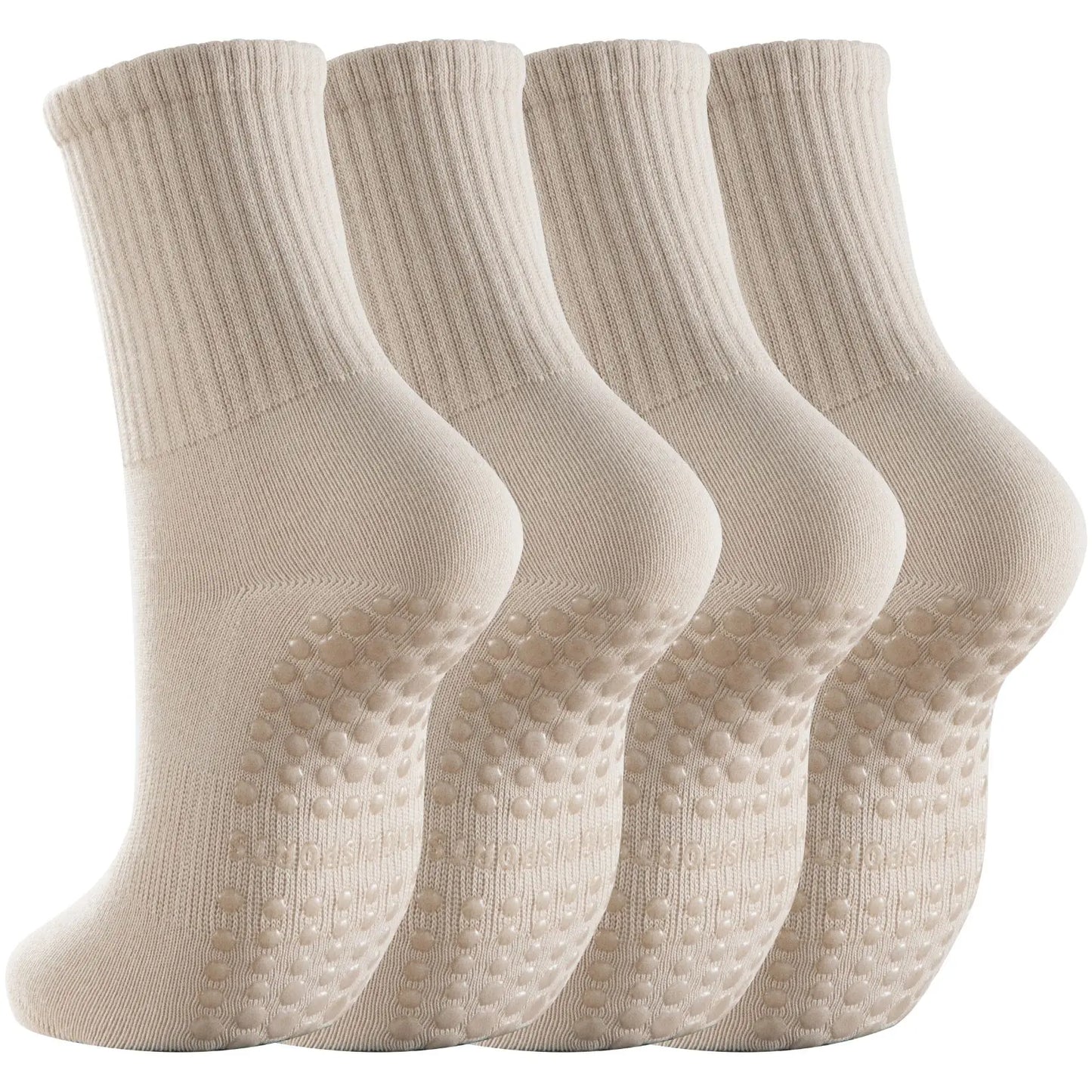 Lot de 2 paires chaussettes fitness antidérapantes femme