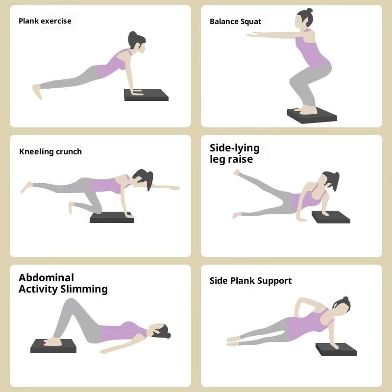 Coussin d’équilibre antidérapant – Pad de stabilité épais pour fitness et gainage