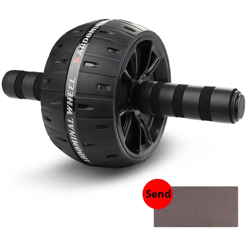 Roue abdominale large 9 cm avec tapis – Abdos Roller renforcé pour gainage
