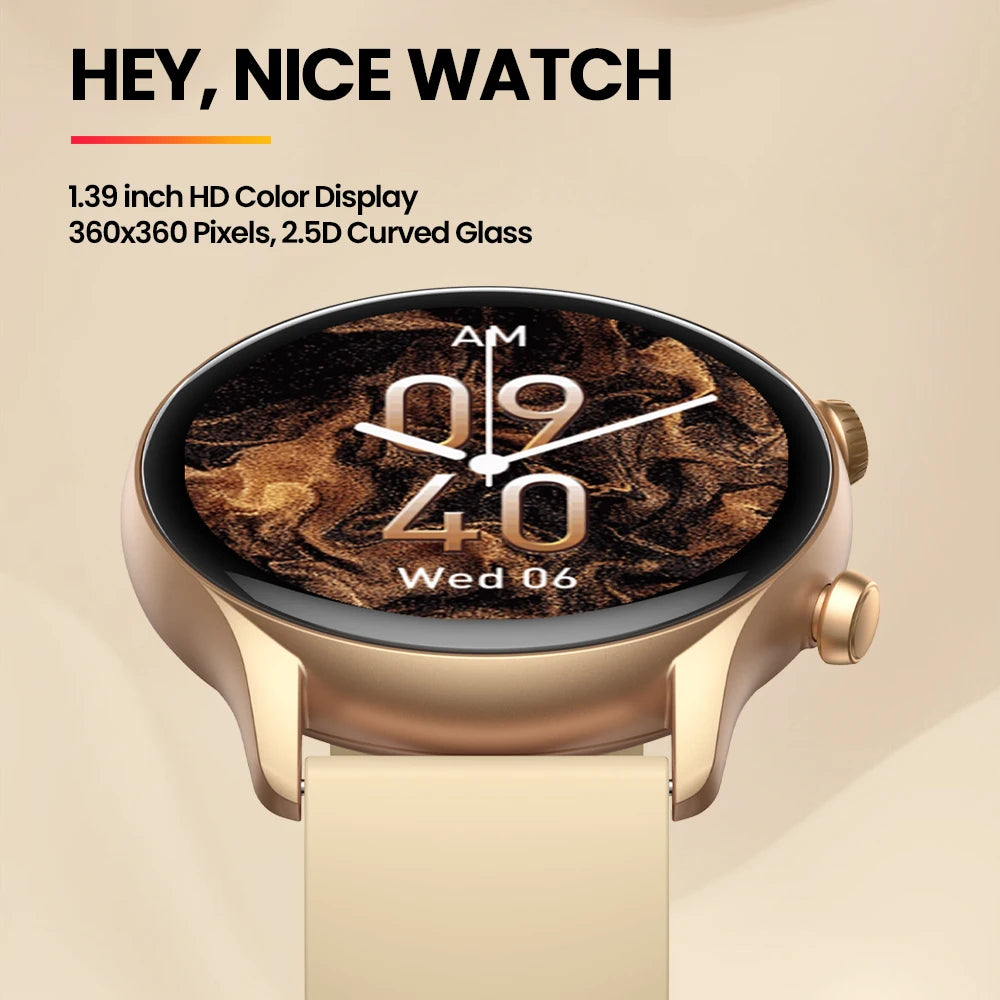Montre connectée HD avec appels Bluetooth et suivi santé