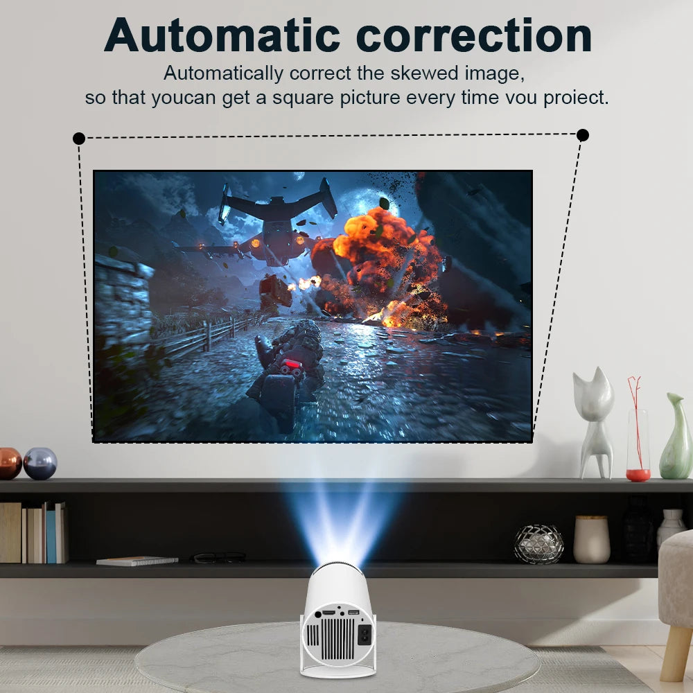 Projecteur Intelligent HD Portable - Android 11, Wifi 6 & Projection Flexible