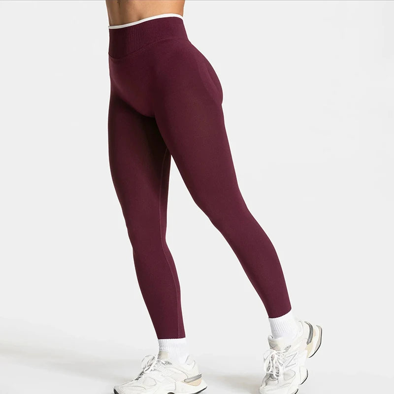 Legging sport sans couture taille haute – Effet galbant et maintien sculptant