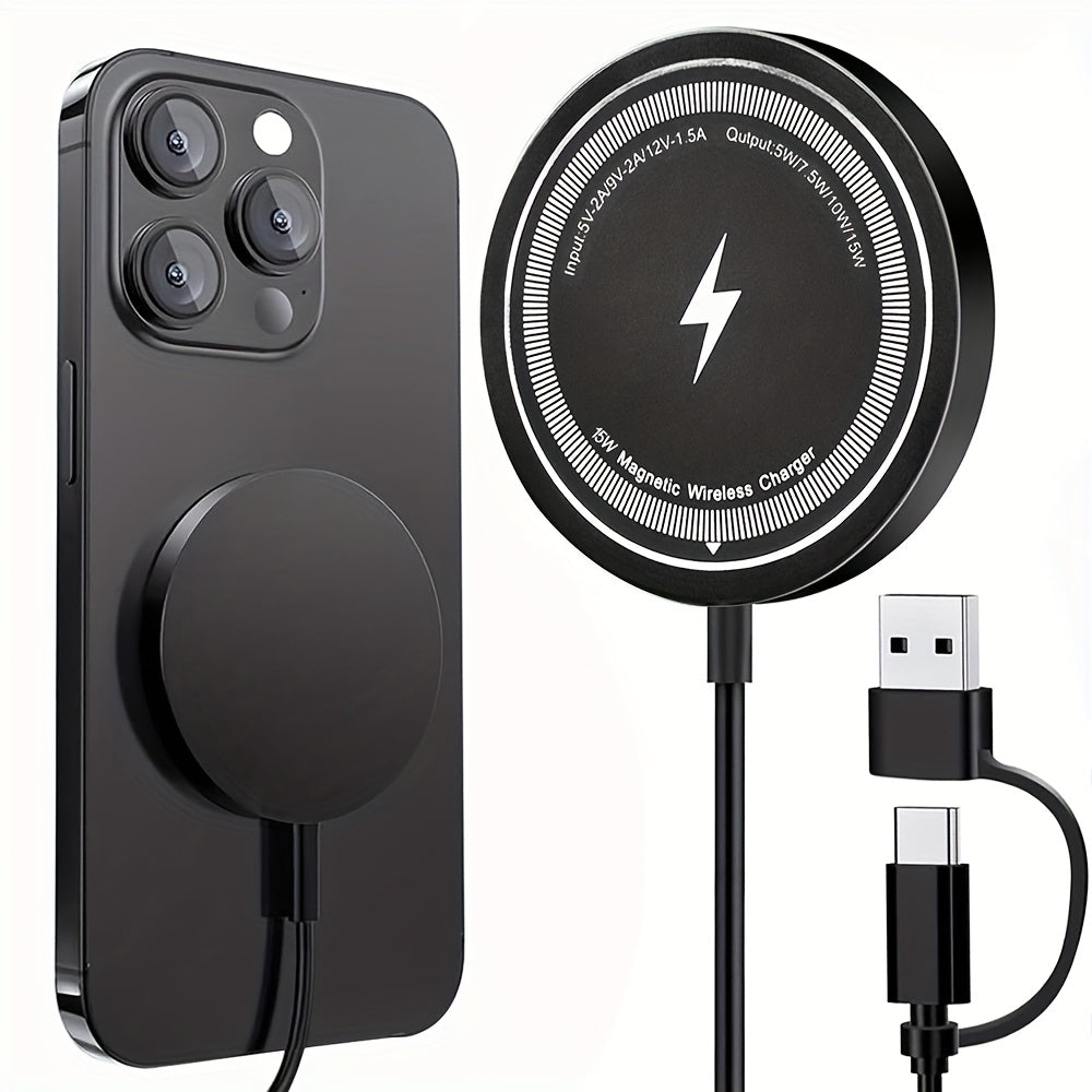 Chargeur Magnétique Sans Fil 15W pour iPhone - Rapide et Intelligent