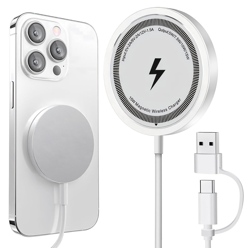 Chargeur Magnétique Sans Fil 15W pour iPhone - Rapide et Intelligent