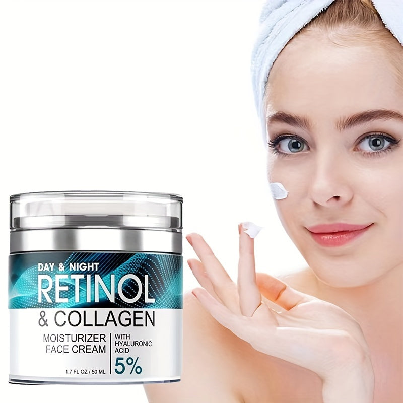 Crème Hydratante Intense Multi-Actifs – Rétinol & Acide Hyaluronique (50ml)
